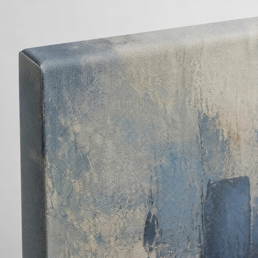 Blue Takes Shape | Canvas — edge close-up