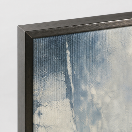 Blue Takes Shape | Metal Framed — edge close-up