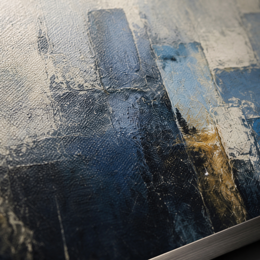 Blue Takes Shape | Metal Framed — surface close-up