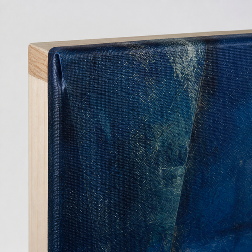 Down in Blue | Canvas — edge close-up