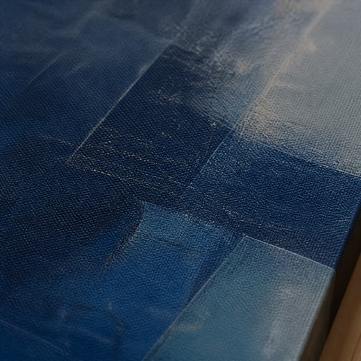 Down in Blue | Canvas — surface close-up