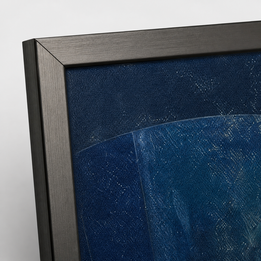 Down in Blue | Metal Framed — edge close-up