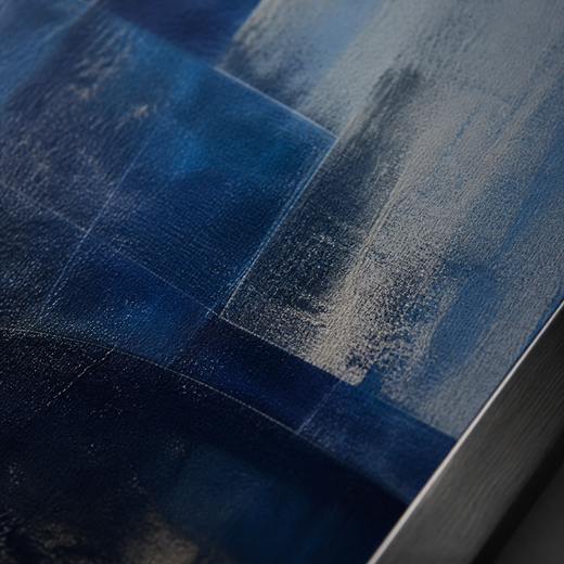 Down in Blue | Metal Framed — surface close-up