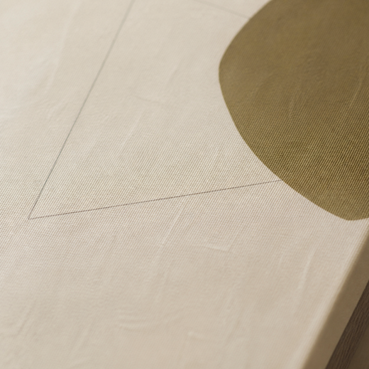One Olive Shape | Canvas — surface close-up
