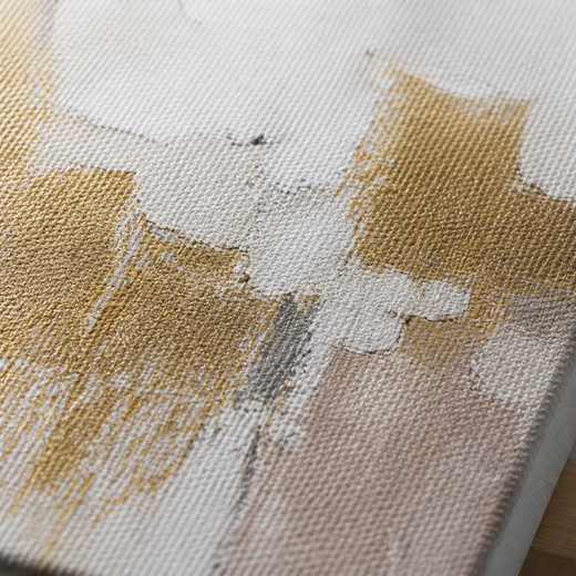 Gold Between Greys | Canvas — surface close-up