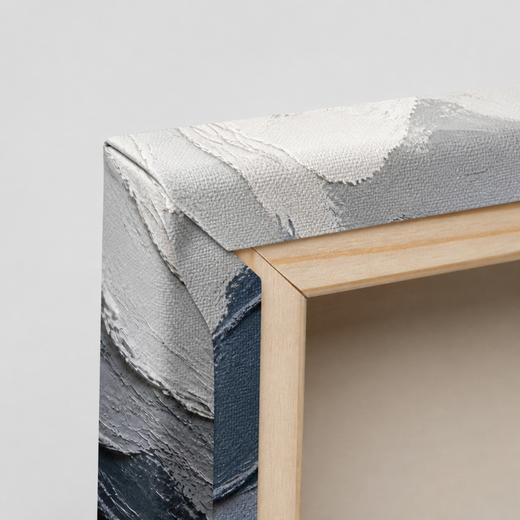 Blue Fold | Canvas — edge close-up
