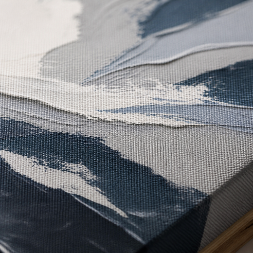 Blue Fold | Canvas — surface close-up