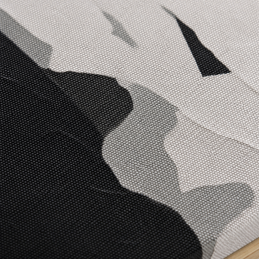 White Over Black | Canvas — surface close-up