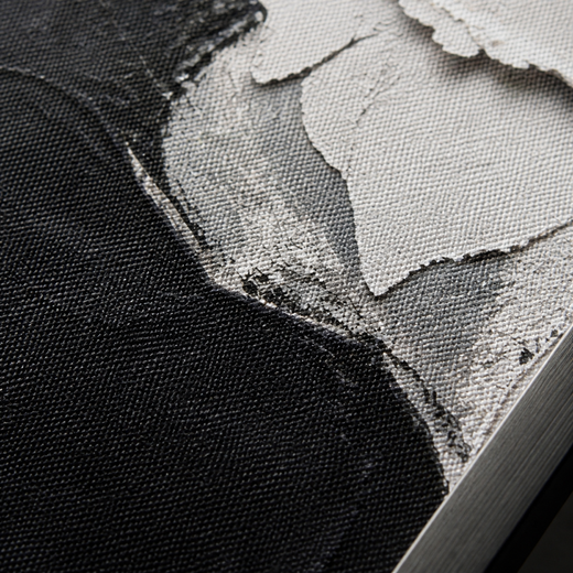 White Over Black | Metal Framed — surface close-up