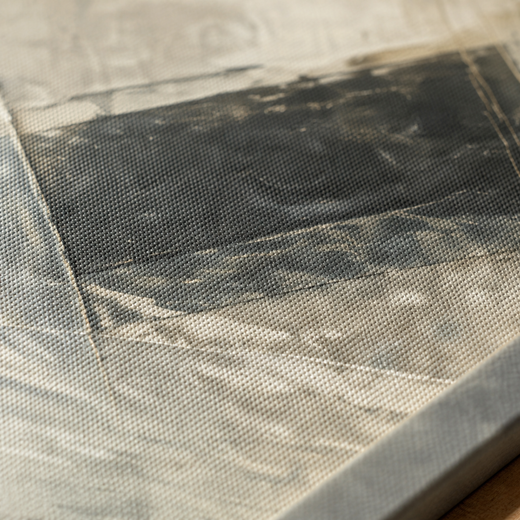 Across the Grey | Canvas — surface close-up
