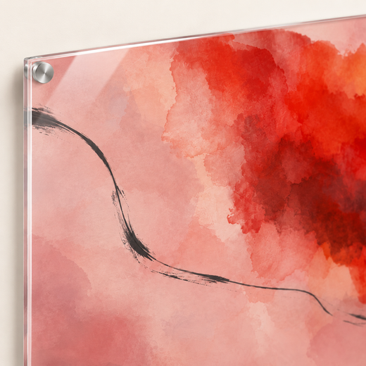Ember Suspension | Acrylic Print — edge close-up