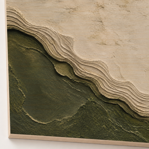 Eroded Basin | Wood Print — surface close-up