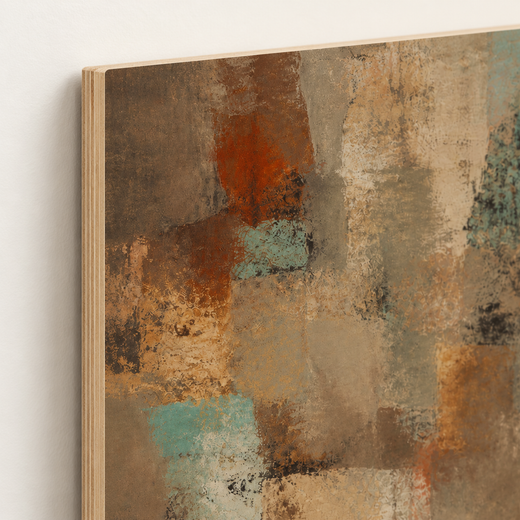 Old Walls | Wood Print — edge close-up