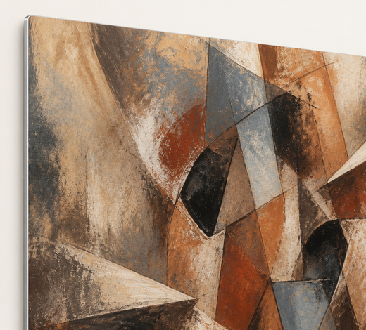 Warm Angles | Brushed Aluminum Print — edge close-up