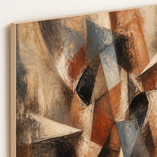 Warm Angles | Wood Print — edge close-up