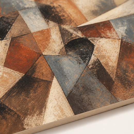Warm Angles | Wood Print — surface close-up