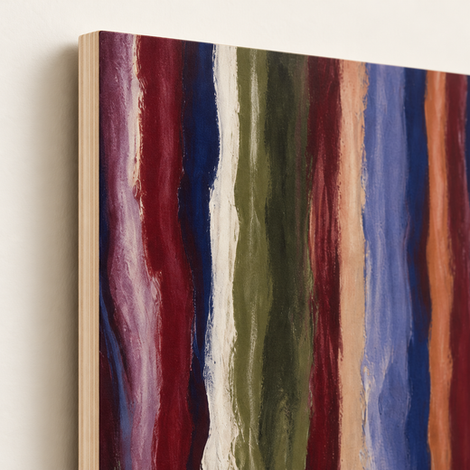 Colour in Motion | Wood Print — edge close-up