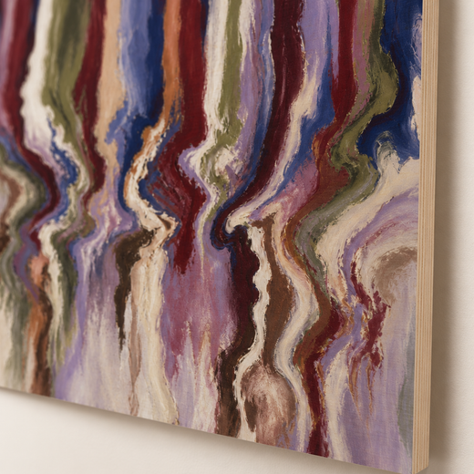 Colour in Motion | Wood Print — surface close-up