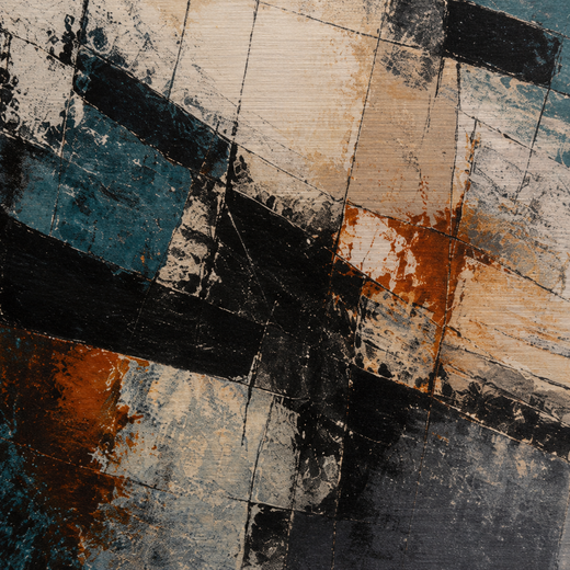 Where Blue Breaks | Brushed Aluminum Print — surface close-up
