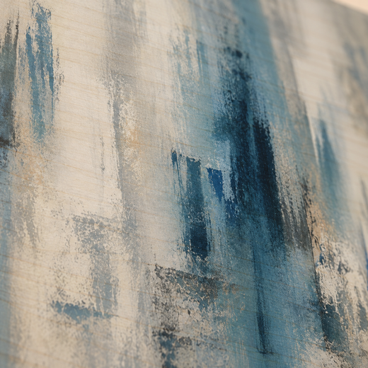 Blue, Softly | Wood Print — surface close-up