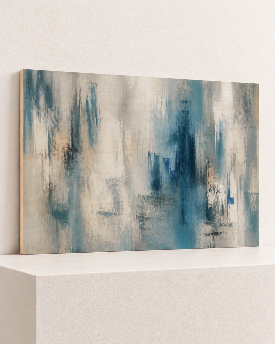 Blue, Softly | Wood Print