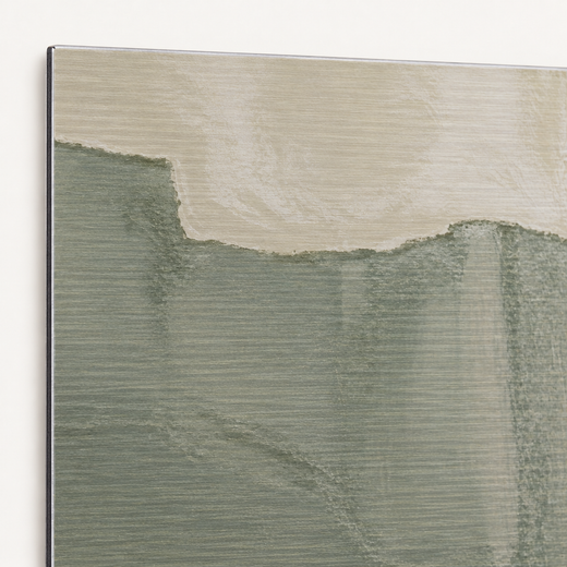 Folded Range | Brushed Aluminum Print — edge close-up