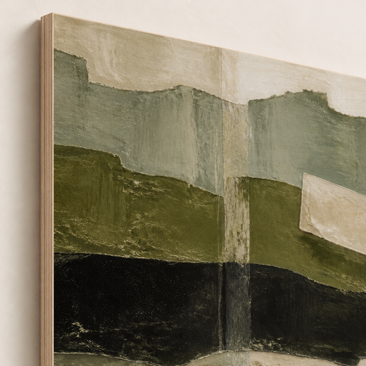 Folded Range | Wood Print — edge close-up