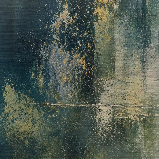 Forest After Rain | Brushed Aluminum Print — surface close-up