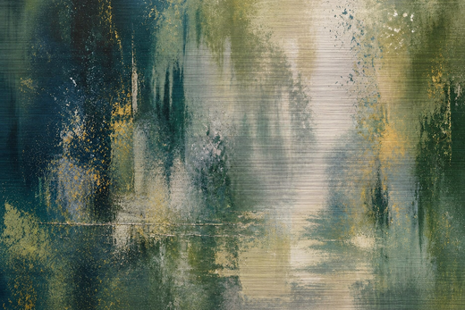Forest After Rain | Brushed Aluminum Print — surface close-up