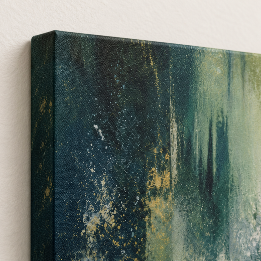 Forest After Rain | Canvas — edge close-up