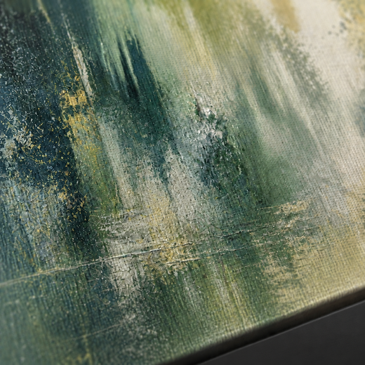 Forest After Rain | Framed Canvas — surface close-up