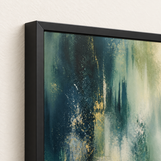Forest After Rain | Metal Framed — edge close-up
