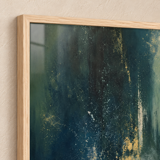 Forest After Rain | Wooden Framed — edge close-up