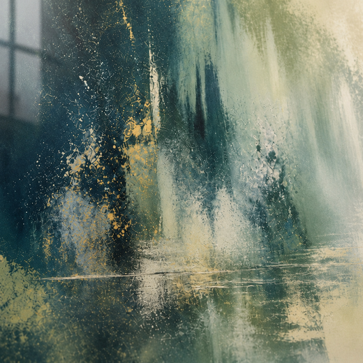 Forest After Rain | Wooden Framed — surface close-up