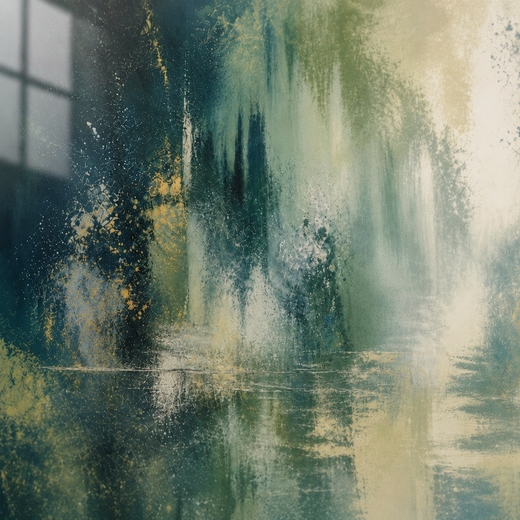 Forest After Rain | Wooden Framed — surface close-up