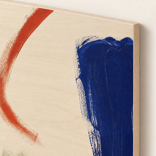 Four Small Gestures | Wood Print — edge close-up