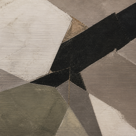 Across the Divide | Brushed Aluminum Print — surface close-up