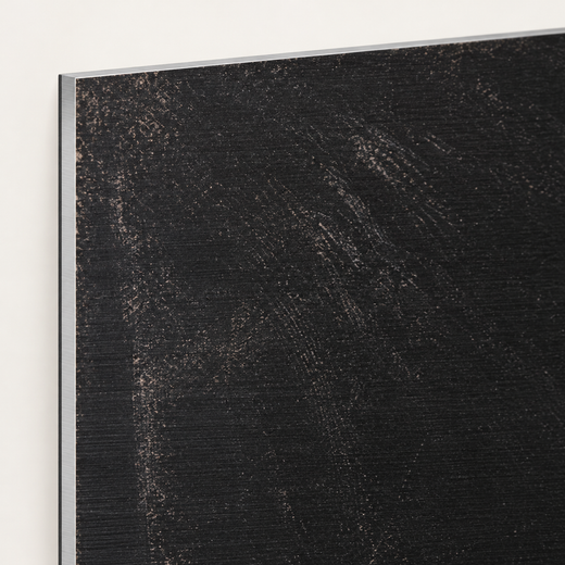Quiet Angles | Brushed Aluminum Print — edge close-up