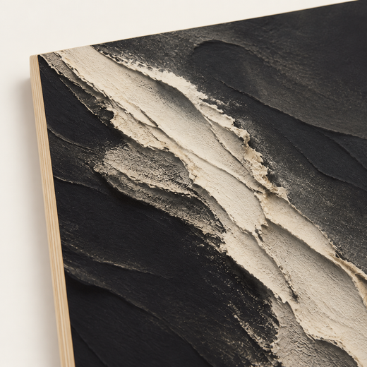 A Pale Seam | Wood Print — edge close-up