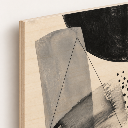 An Ink Afternoon | Wood Print — edge close-up