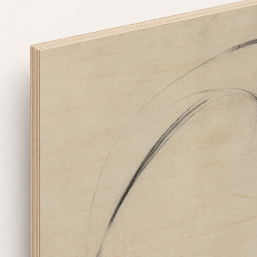 One Loose Loop | Wood Print — edge close-up