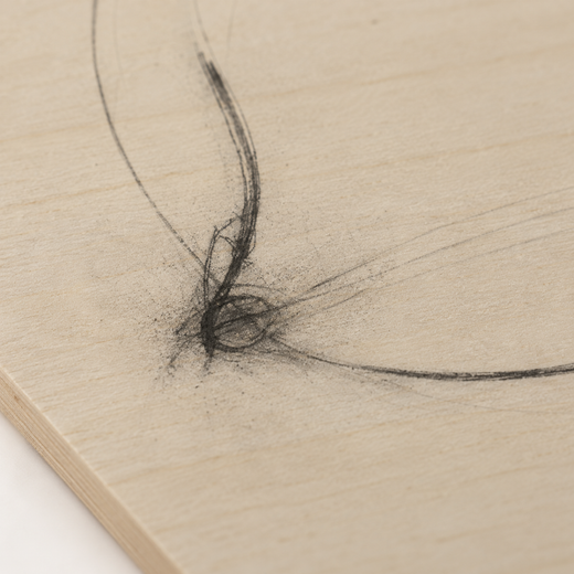 One Loose Loop | Wood Print — surface close-up