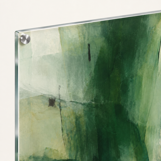 Green Distance | Acrylic Print — edge close-up