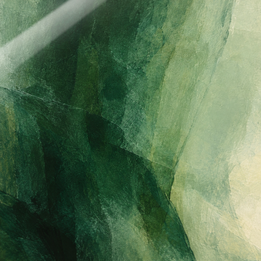 Green Distance | Acrylic Print — surface close-up
