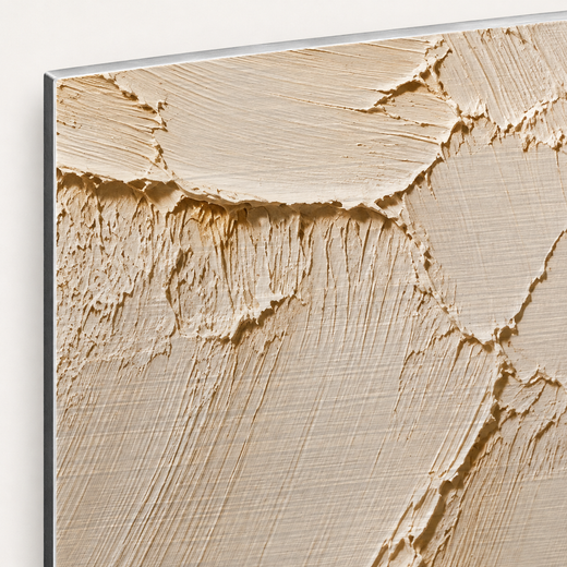 Earth in Pieces | Brushed Aluminum Print — edge close-up