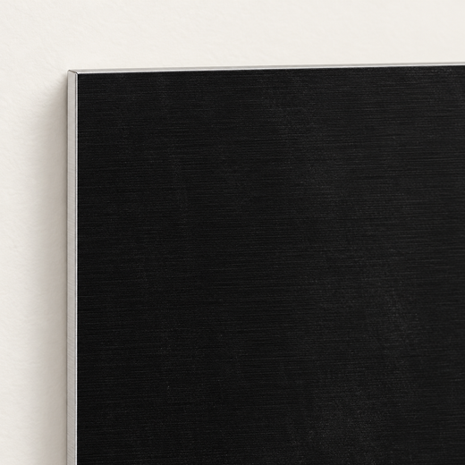 Folded in Black | Brushed Aluminum Print — edge close-up