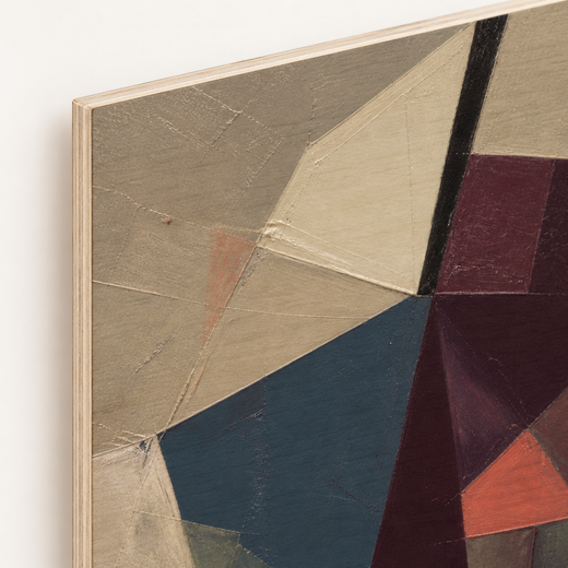 An Angle of Plum | Wood Print — edge close-up