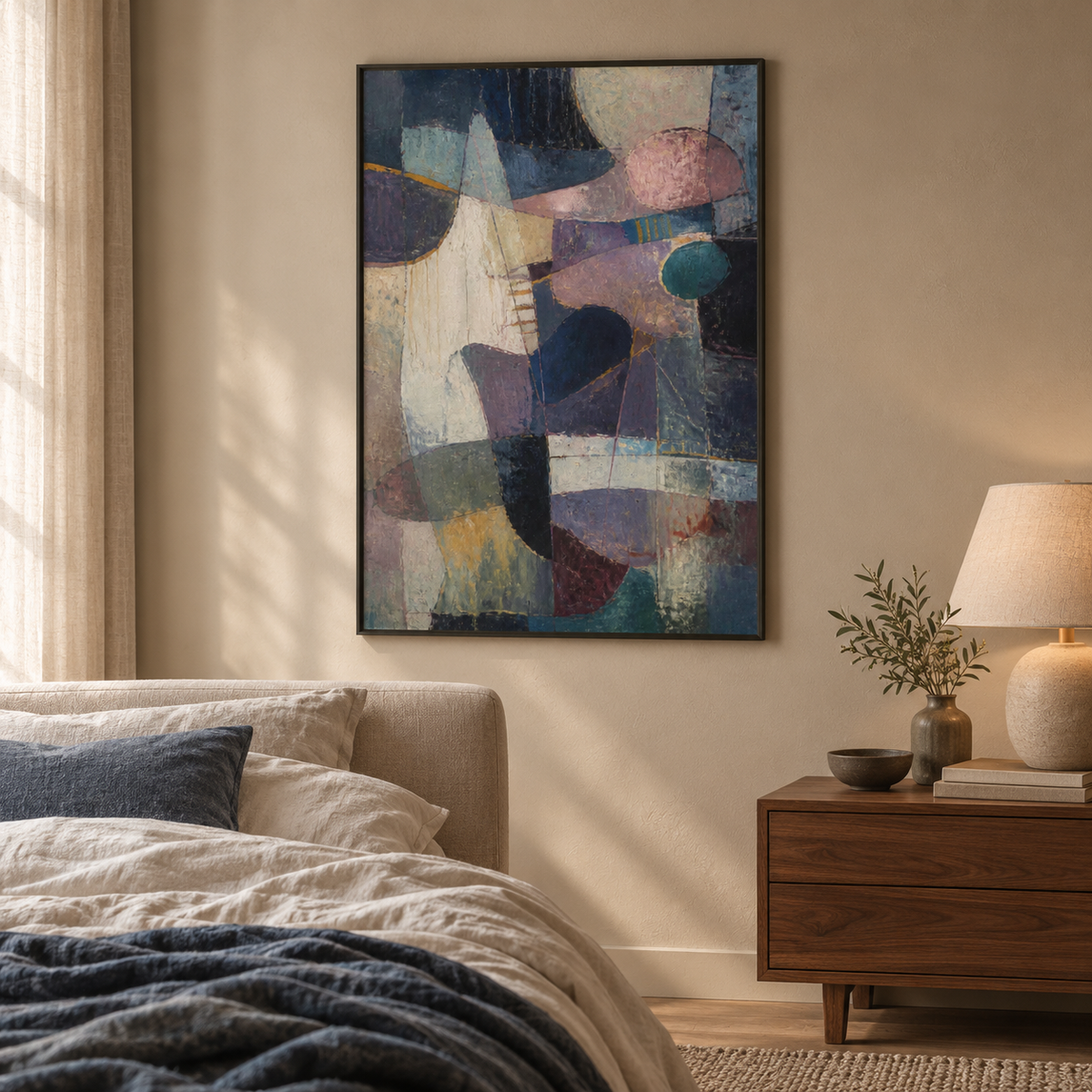 Bedroom artwork in a room