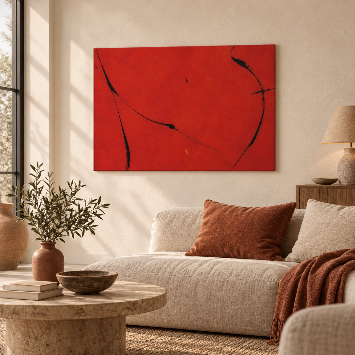 Canvas collection artwork in a room