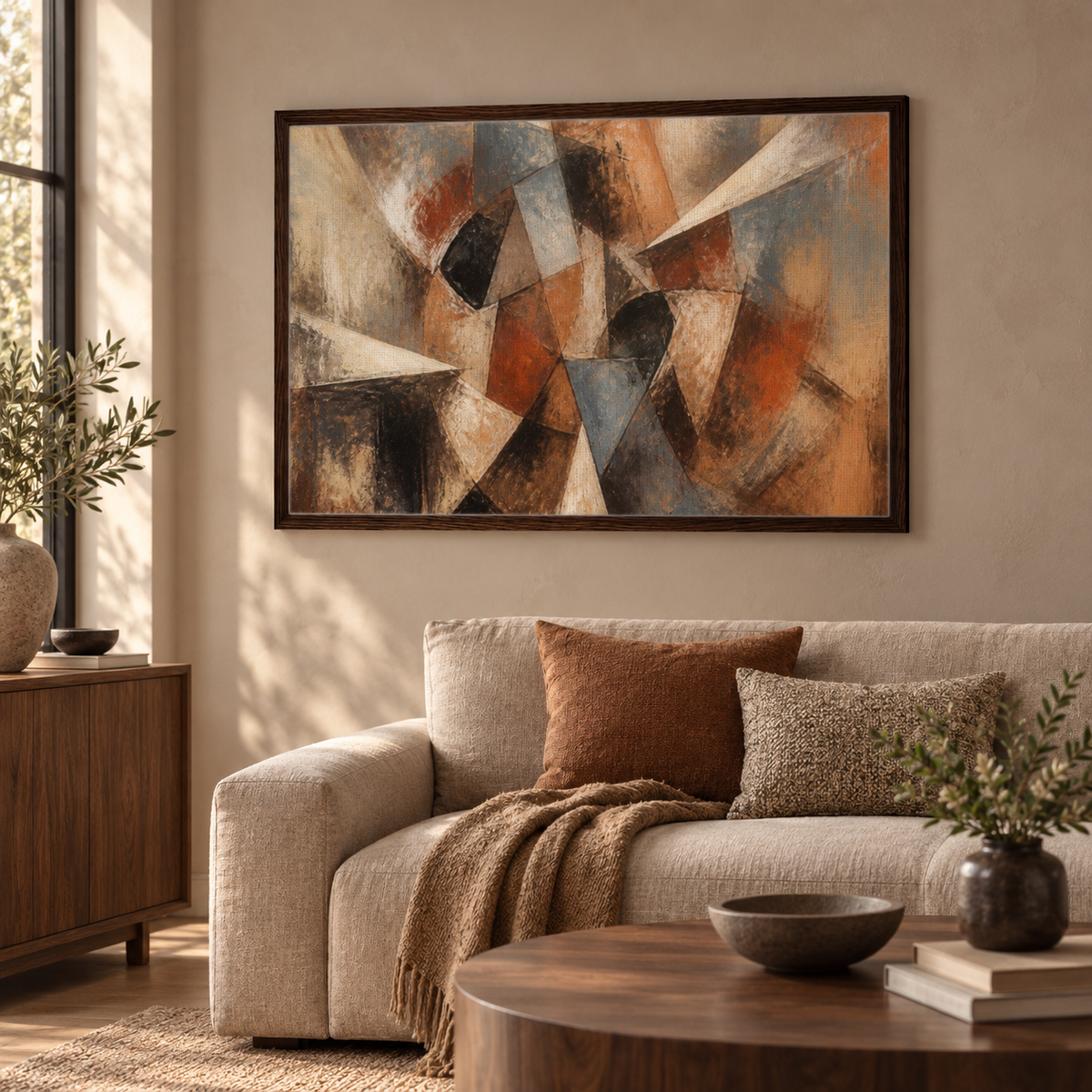 Contemporary collection artwork in a room